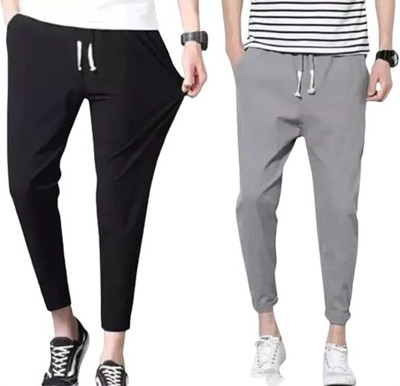 SRGARMENTSSG Solid Men Black, Grey Track Pants