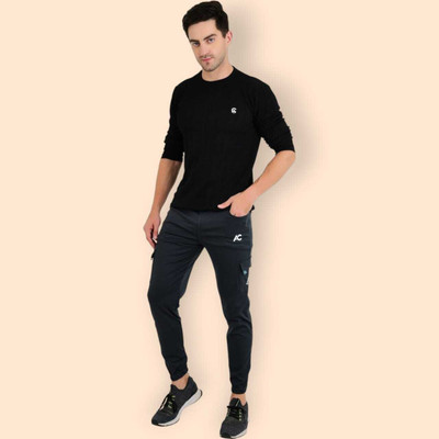 LDHSATI Solid Men Grey Track Pants