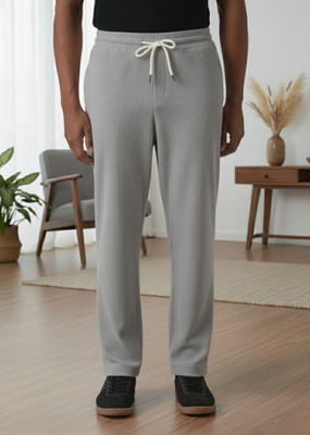 INDICLUB Solid Men Grey Track Pants