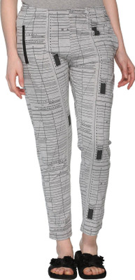 Weboasis Printed Women Grey Track Pants