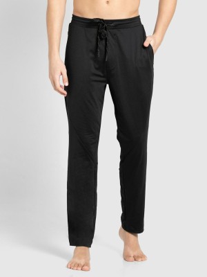 PORT LOTUS Solid Men Black Track Pants