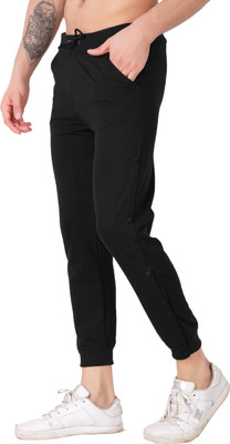 gazzet Colorblock Men Black Track Pants