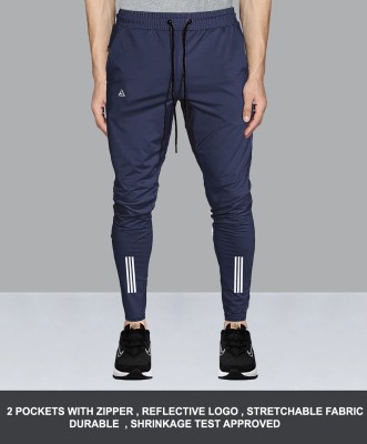 AVOLT Solid Men Dark Blue Track Pants