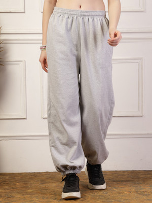 UZARUS Solid Women Grey Track Pants