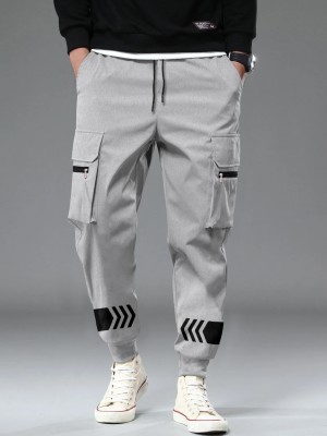 TRIPR Printed Men Grey Track Pants