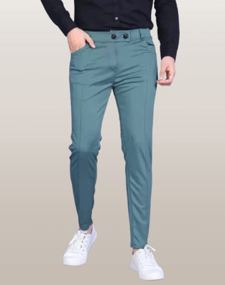 Nitya TrackP Solid Men Blue Track Pants