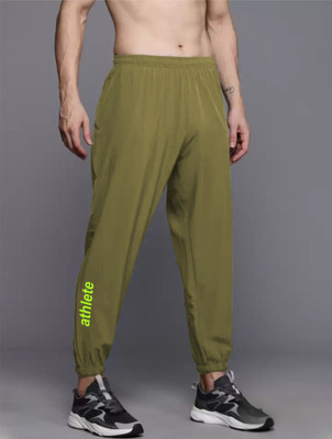 LOTHRIC Printed Men Green Track Pants