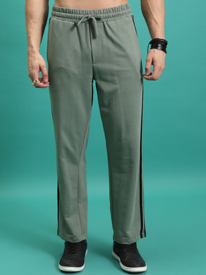 HIGHLANDER Solid Men Green Track Pants