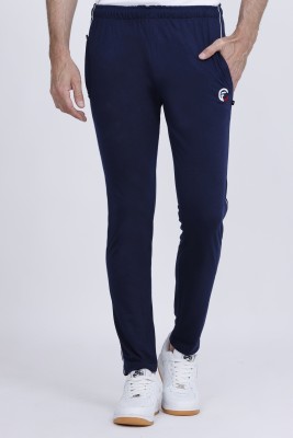 CURIOUS FASHION Solid Men Dark Blue Track Pants