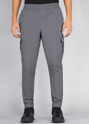PUMA Solid Men Grey Track Pants