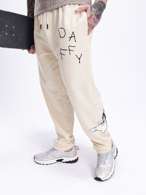 Kook N Keech Washed Men Beige Track Pants