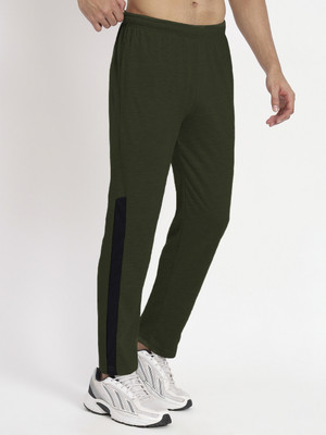 Stroove Solid Men Dark Green, Black Track Pants
