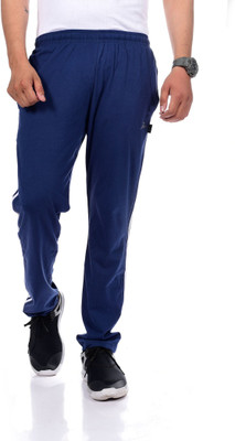 Zeffit Solid, Striped Men Blue Track Pants