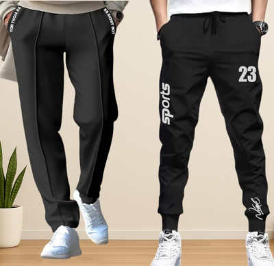NB NICKY BOY Solid Men Black, Black Track Pants