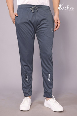 Kashvi Self Design Men Grey Track Pants
