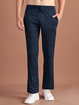 MACK JONNEY Printed Men Dark Blue Track Pants