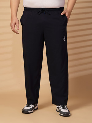 PLUSS Solid Men Blue Track Pants