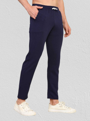 FABLOID Solid Men Dark Blue Track Pants