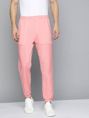 Mens pink hot sale track pants