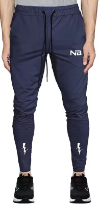 NB NICKY BOY Solid Men Blue Track Pants