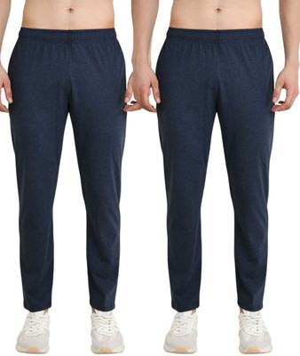 nice mode Solid Men Black Track Pants