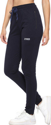 DYWER Solid Women Blue Track Pants