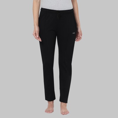 Kiba Retail Solid Women Black Track Pants