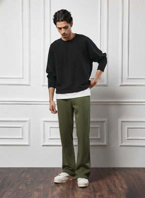 Dockstreet Striped Men Olive Track Pants
