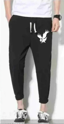 TIARA WORLD Self Design Men Black Track Pants
