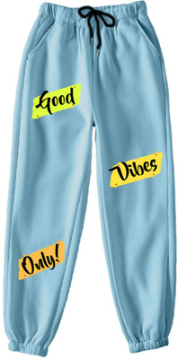 Tabadtod Graphic Print Women Blue Track Pants