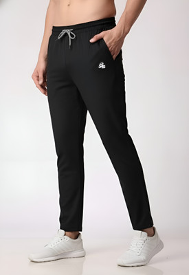 Gautam Enterprises Solid Men Black Track Pants