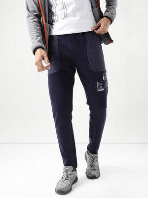 Wildcraft Printed Men Blue Track Pants