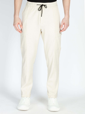 Status Quo Solid Men Beige Track Pants