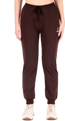 Kavya Retail Solid Women Brown Track Pants