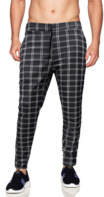 Z-DEVIL Striped Men Black Track Pants
