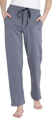 Organic Cleanse Solid Women Grey Track Pants
