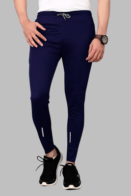 PS Traders Solid Men Dark Blue Track Pants