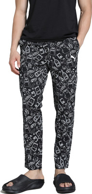 PUMA Solid Men Black Track Pants