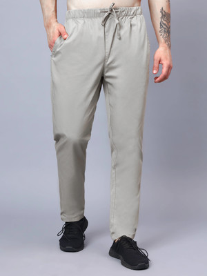 HAUWER Solid Men Grey Track Pants