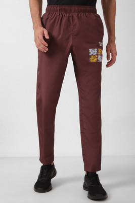 REEBOK Solid Men Maroon Track Pants
