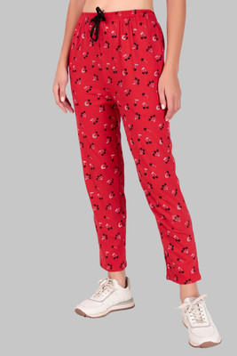 JECKWARD Printed Women Red Track Pants