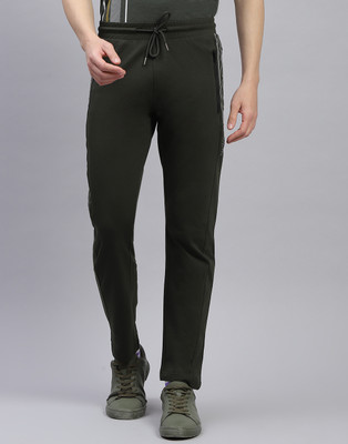 MONTE CARLO Solid Men Dark Green Track Pants