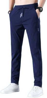 FICKA Solid Men Blue Track Pants