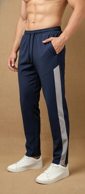 Gautam Enterprises Colorblock Men Blue Track Pants