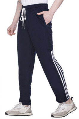 HVBK Colorblock Men Blue Track Pants