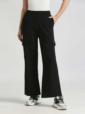 Pepe Jeans Solid Women Black Track Pants