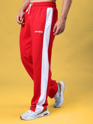 WEARDUDS Self Design Men Red Track Pants
