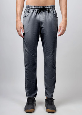 HAUWER Solid Men Grey Track Pants