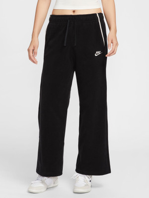 NIKE Solid, Printed Women Black Track Pants