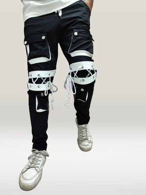 RusticBlooms Solid Men Black Track Pants